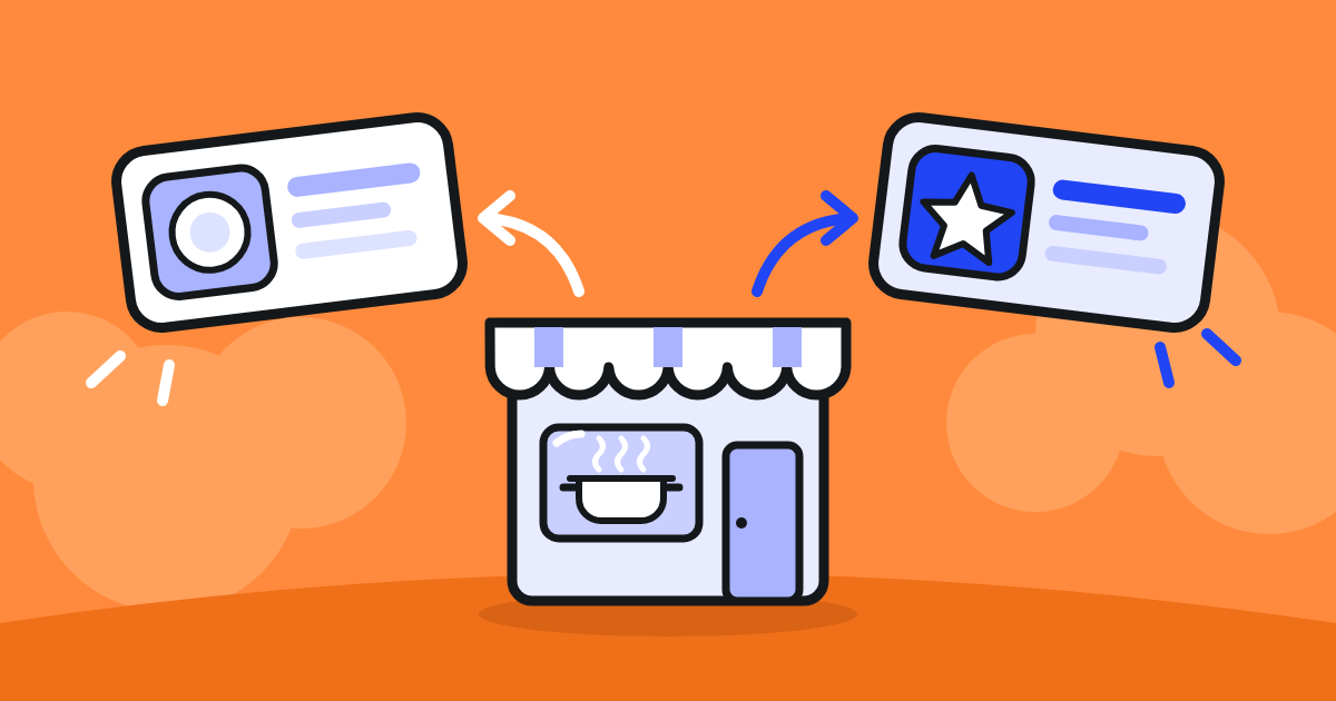 One shop front with two shop cards coming out of it: running a virtual brand from the same kitchen on Grab